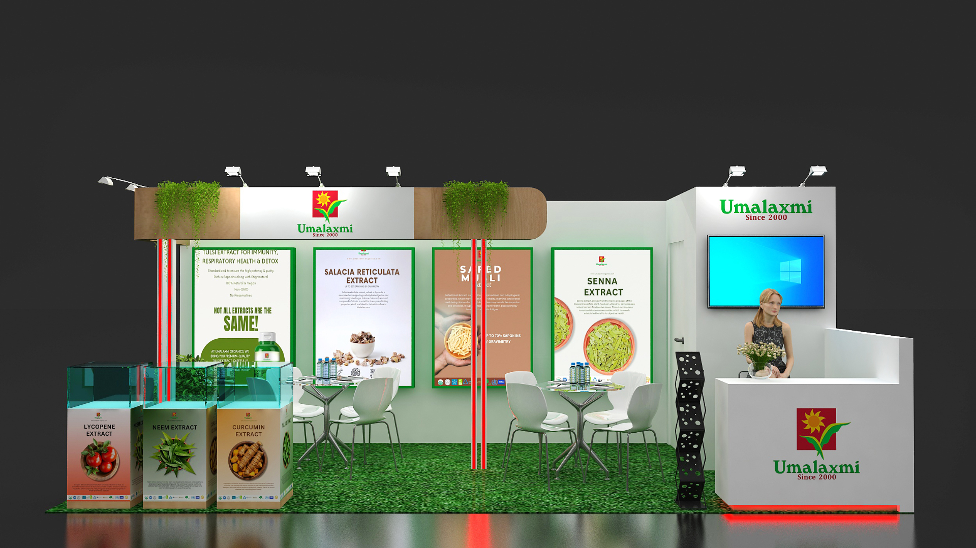 Umalaxmi Organics Pvt Ltd booth at Supply Side West 2025 — view 1
