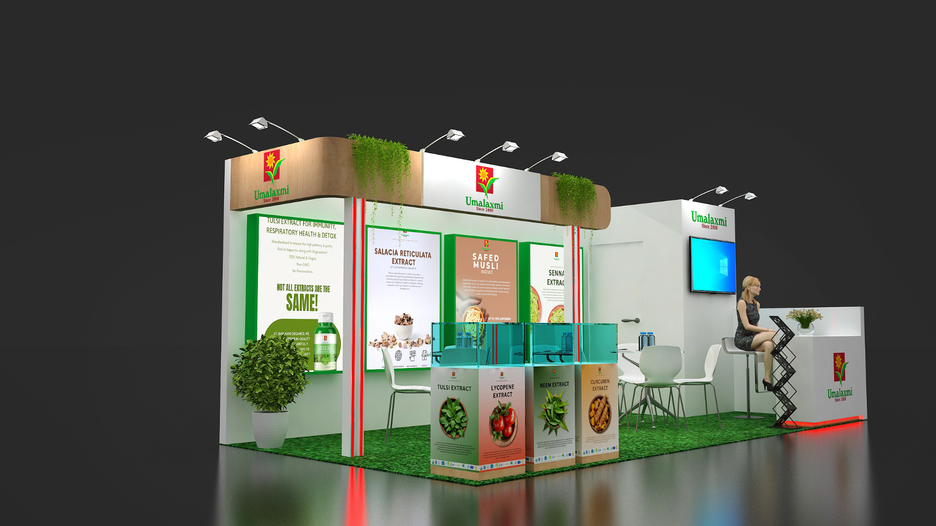 Umalaxmi Organics Pvt Ltd booth at Supply Side West 2025 — view 2