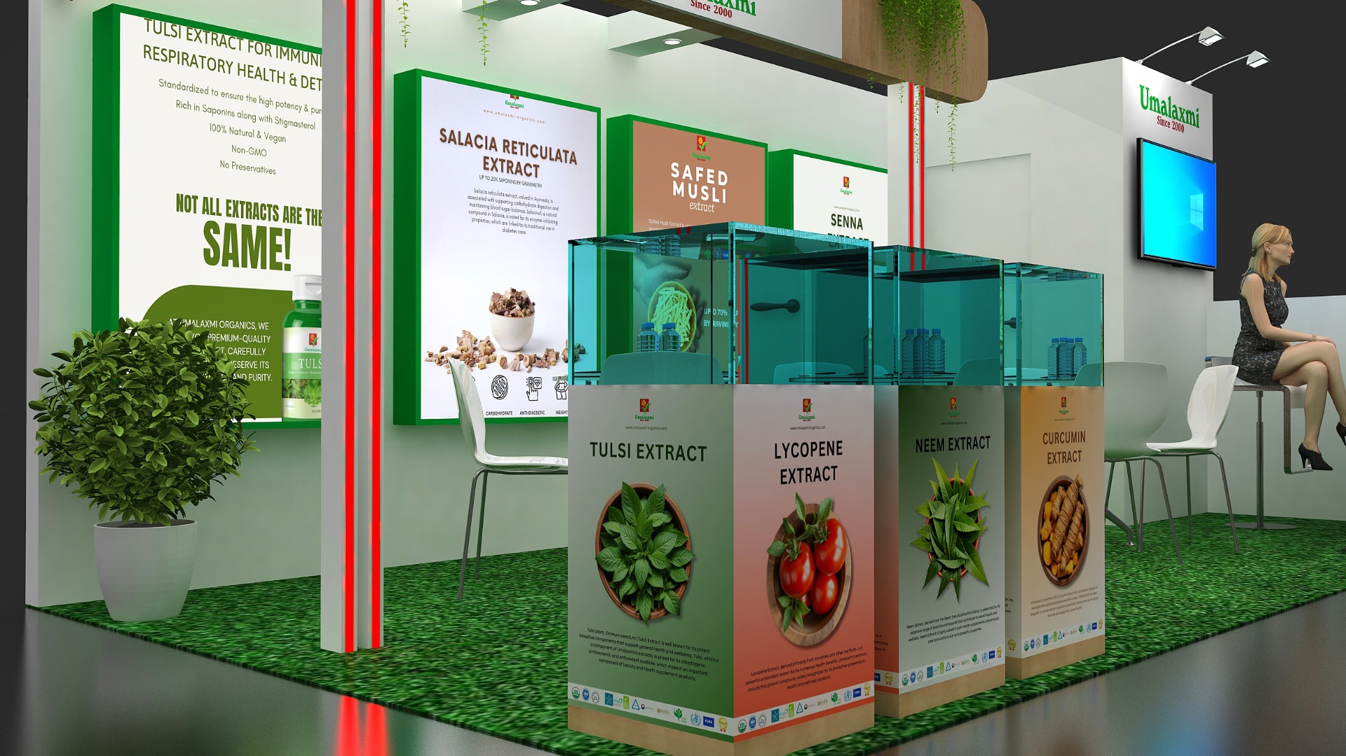 Umalaxmi Organics Pvt Ltd booth at Supply Side West 2025 — view 4